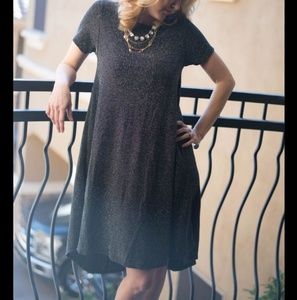 LuLaRoe Black Rhinestone Carly Midi High Low